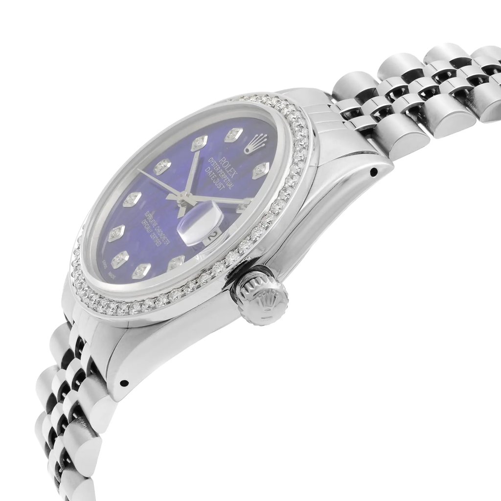View Of Crown Facing Side Of Rolex 16014 Stainless Steel Watch Pre Owned Condition