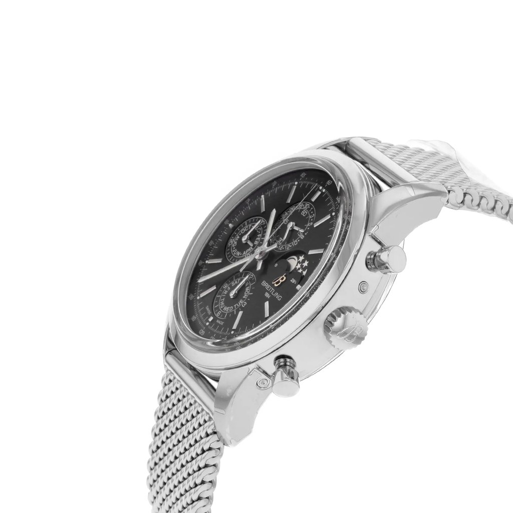 View Of Crown Facing Side Of Breitling A1931012/BB68-154A Stainless Steel Watch Display Model Condition