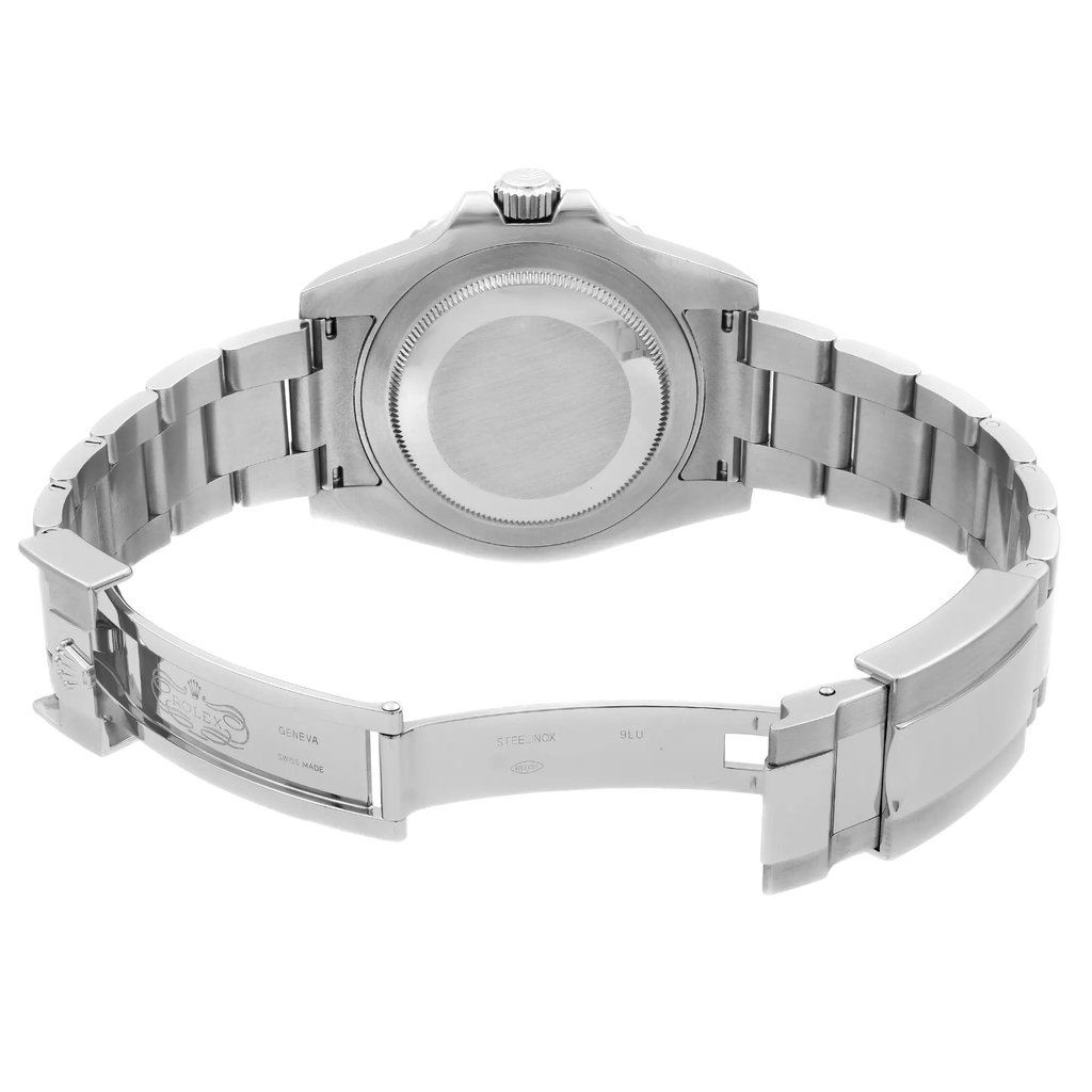Back View Of {Caseback} Back Case And Open Stainless Steel Band Of Rolex 116710LN Watch Pre Owned Condition