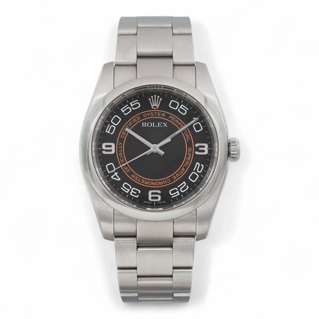 Front Full View Of Rolex 116000 Stainless Steel Watch Pre Owned Condition {Product Condition}