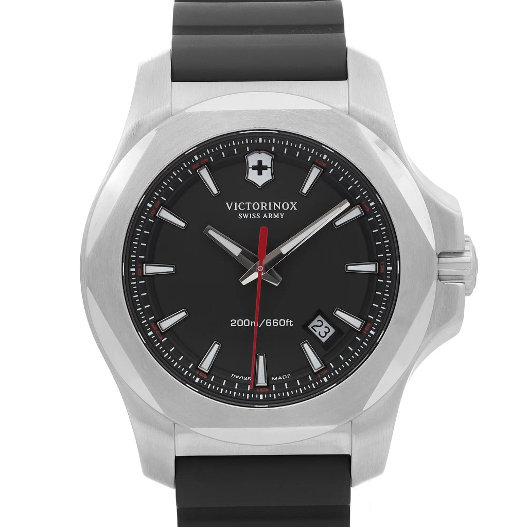 Front Full View Of Victorinox 241682.1 Stainless Steel Watch Pre Owned Condition {Product Condition}