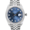 Up Close Front Facing Picture Of Rolex 126334 Stainless Steel Watch Display Model Condition