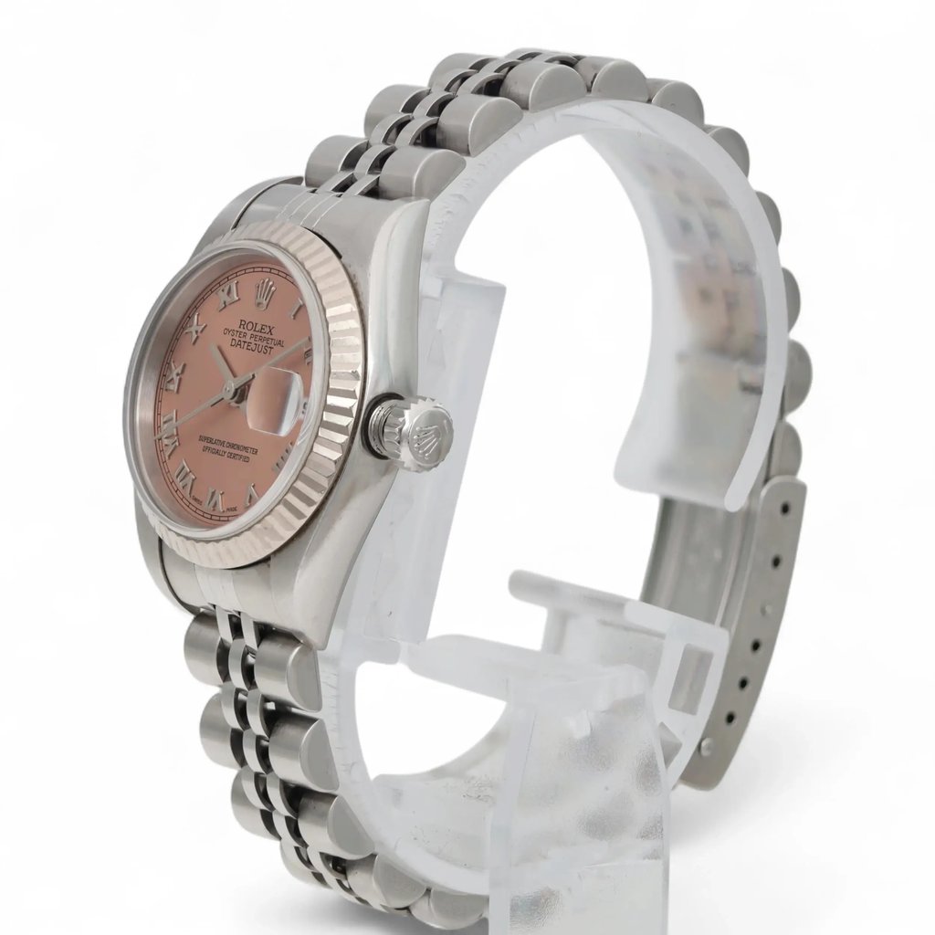 View Of Crown Facing Side Of Rolex 79174 Stainless Steel Watch Pre Owned Condition