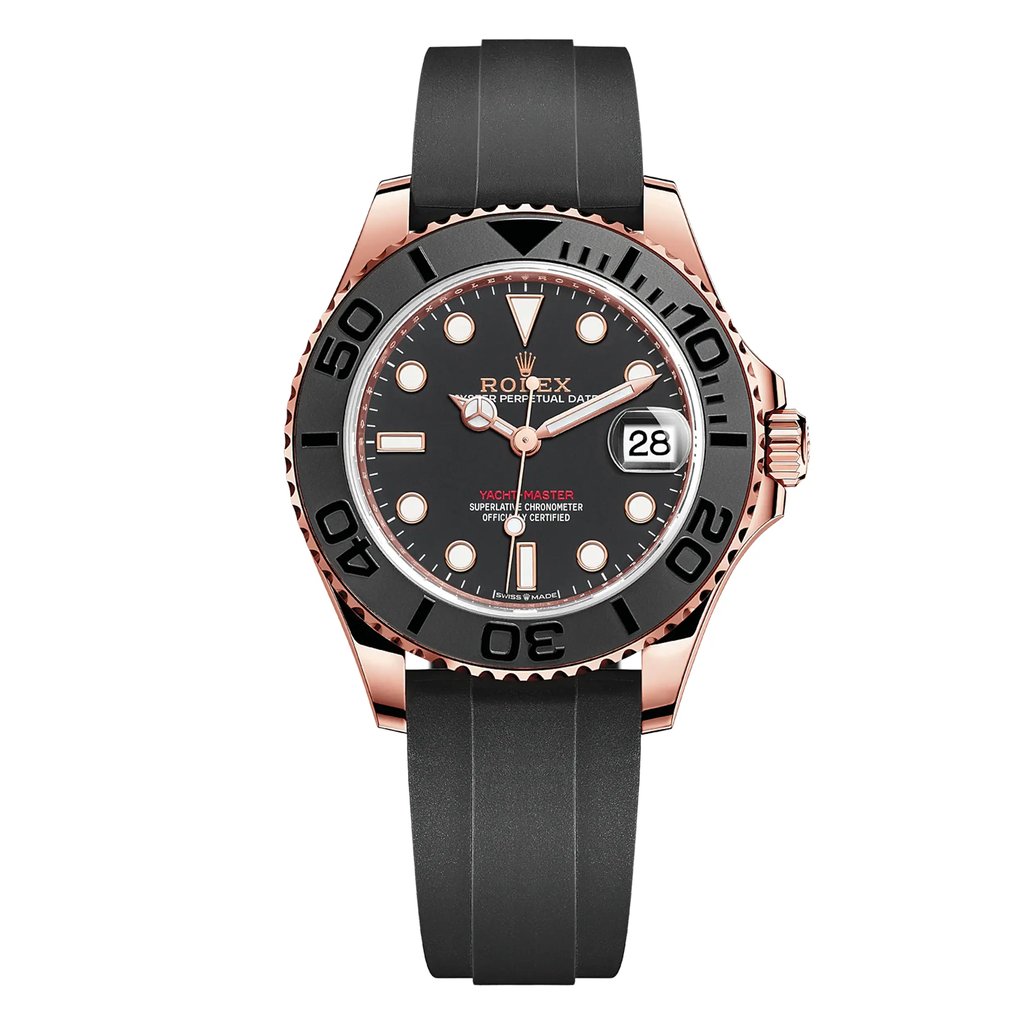 Front Full View Of Rolex 268655 Rose Gold Watch New Condition Excellent