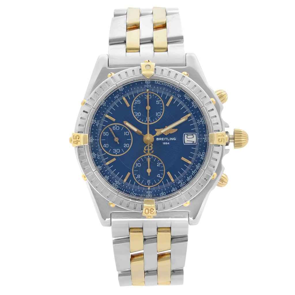 Front Full View Of Breitling B13050.1 Stainless Steel Watch Pre Owned Condition {Product Condition}