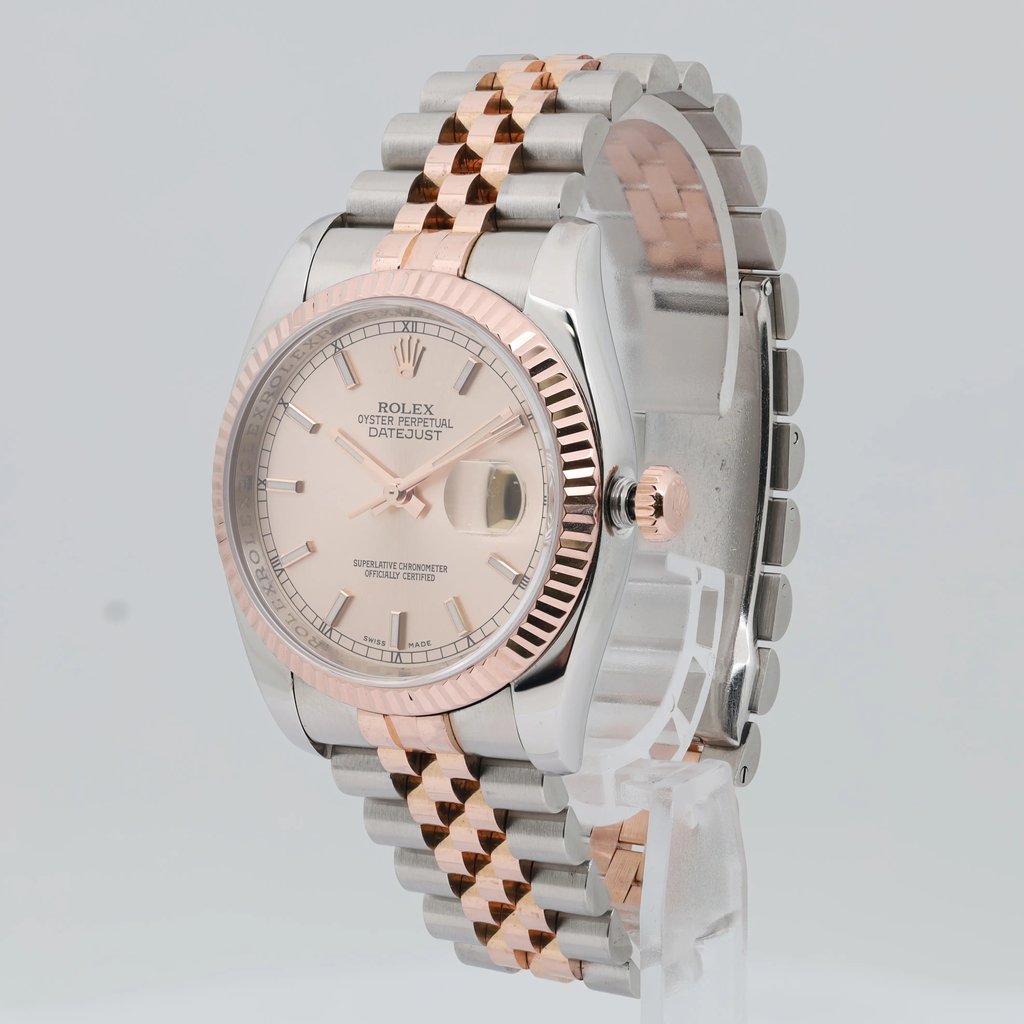 View Of Crown Facing Side Of Rolex 116231 Stainless Steel Watch Pre Owned Condition