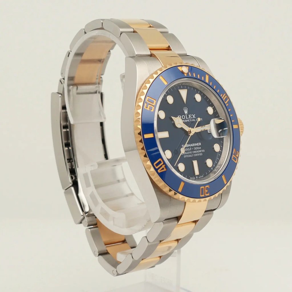 View Of Opposite Crown Facing Side Of Rolex 126613LB Stainless Steel Watch Pre Owned Condition