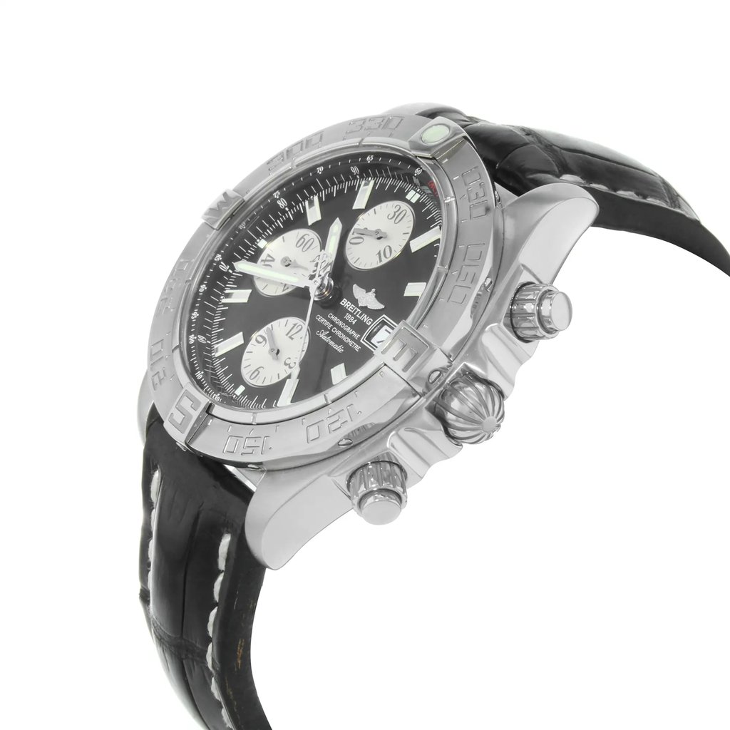 View Of Crown Facing Side Of Breitling A1336410/B71 Stainless Steel Watch Pre Owned Condition