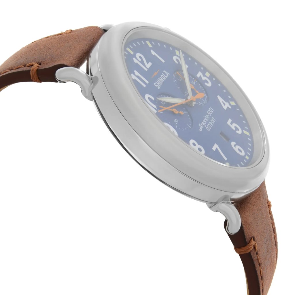 View Of Opposite Crown Facing Side Of Shinola S0110000047 Stainless Steel Watch Pre Owned Condition