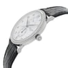 An image of a Wristwatch by Patek Philippe. This Pre Owned item is designed for Men, featuring a Dress/Formal,Luxury style. It has a Mechanical (Manual) movement and an Analog display with a White dial color. The indices include 12-Hour Dial,Arabic Numerals,Multi Dial. The band is made of Leather and the case is made of White Gold. The watch has a Round shape with a case size of 34 mm and a case thickness of 8 mm.