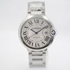 Front Full View Of Cartier W69012Z4 Stainless Steel Watch Pre Owned Condition Excellent