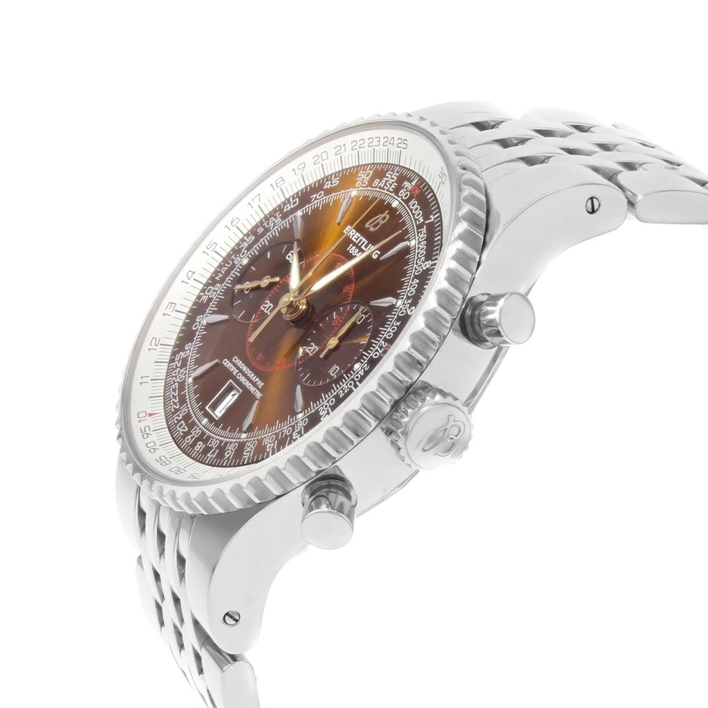 View Of Crown Facing Side Of Breitling A2334021/Q548-445A Stainless Steel Watch Pre Owned Condition
