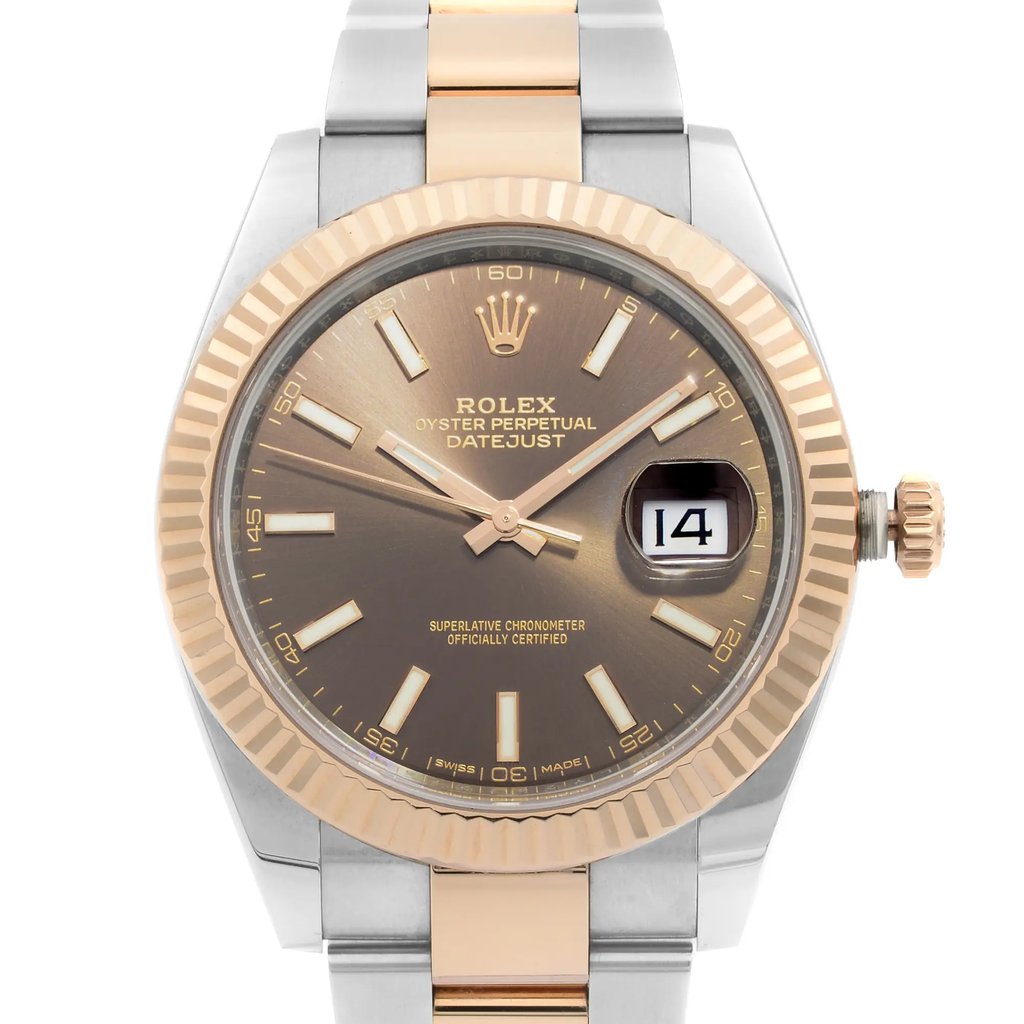 Up Close Front Facing Picture Of Rolex 126331CHSO Stainless Steel Watch Pre Owned Condition