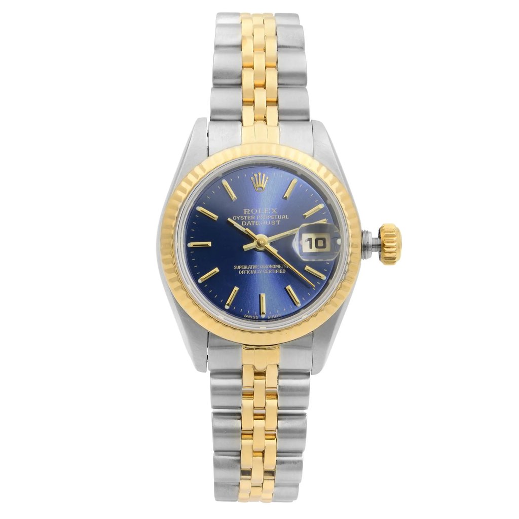 Front Full View Of Rolex 69173 Stainless Steel Watch Pre Owned Condition {Product Condition}