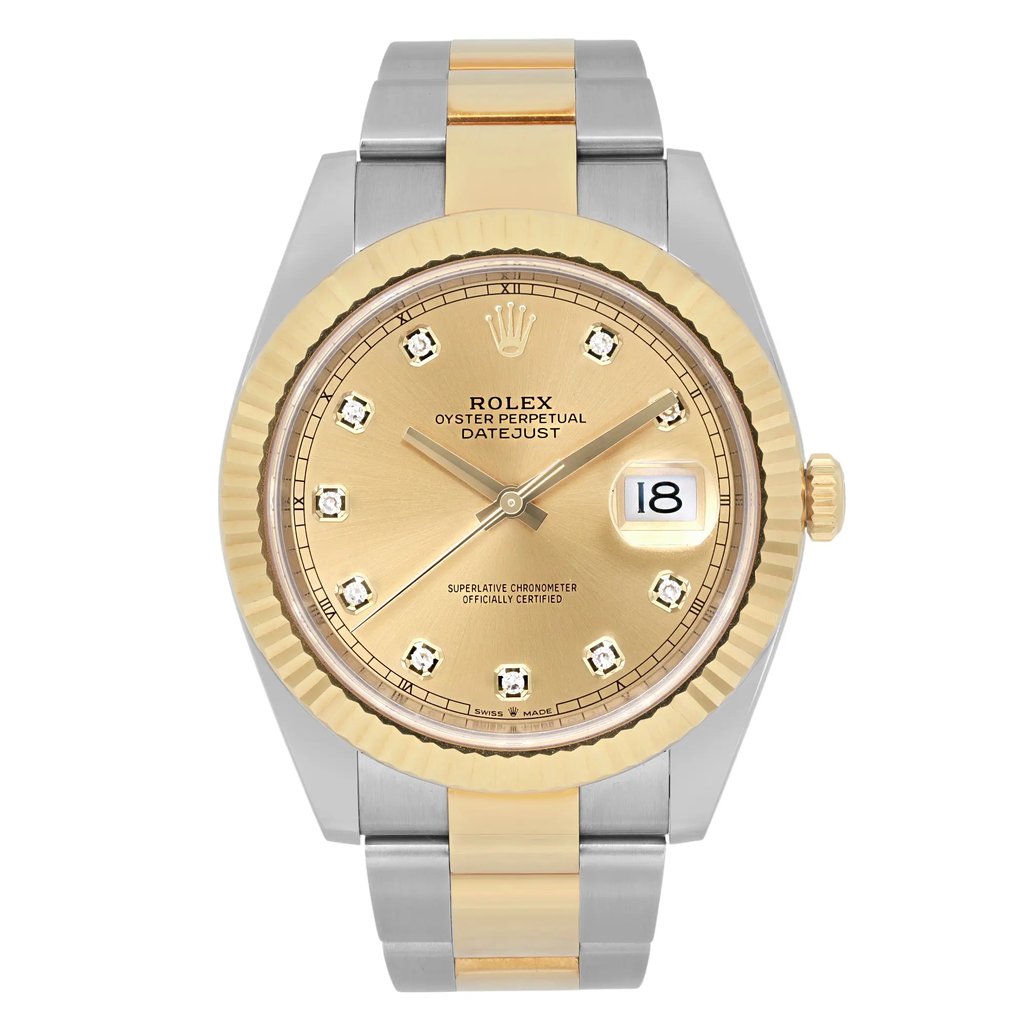 Front Full View Of Rolex 126333 Stainless Steel Watch Pre Owned Condition Good