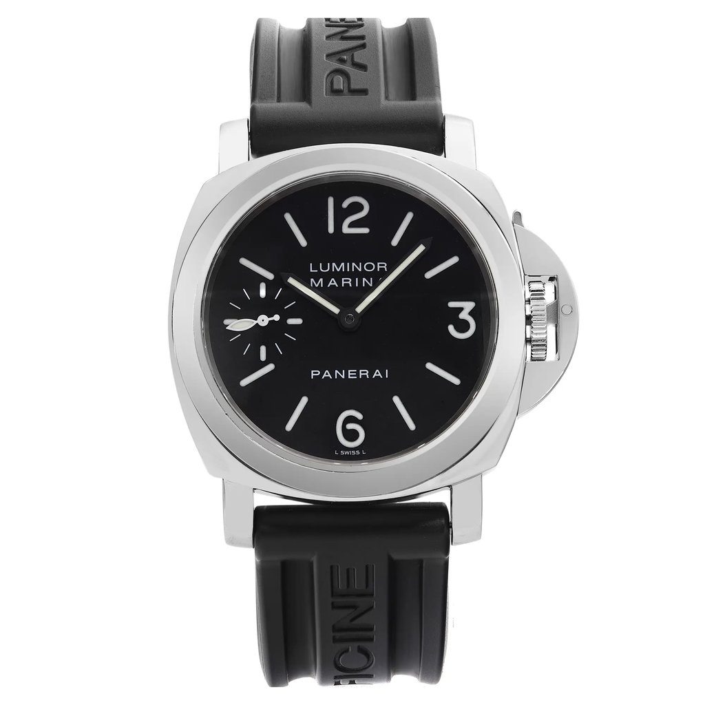 Front Full View Of Panerai PAM00111 Stainless Steel Watch Pre Owned Condition Good