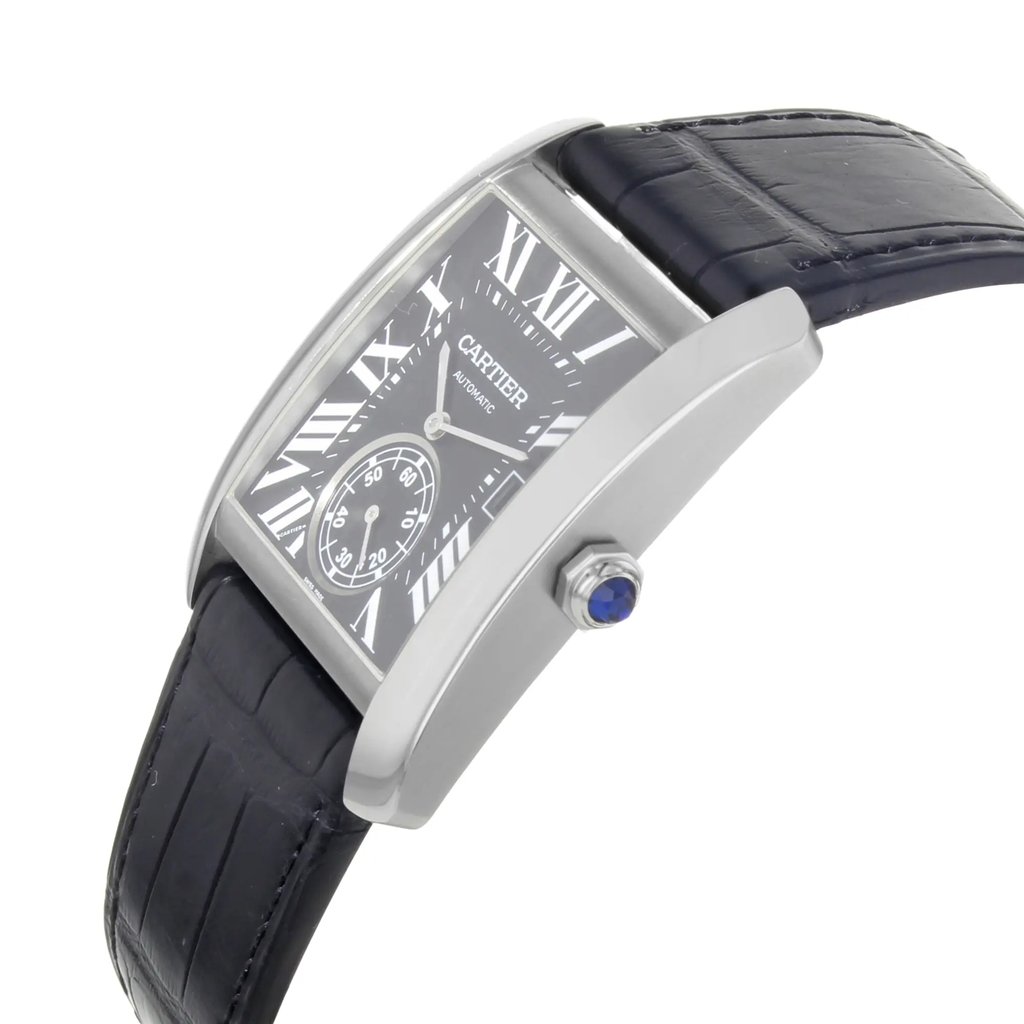 View Of Crown Facing Side Of Cartier W5330004 Stainless Steel Watch Pre Owned Condition