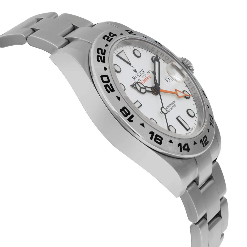 View Of Opposite Crown Facing Side Of Rolex 216570 Stainless Steel Watch Pre Owned Condition