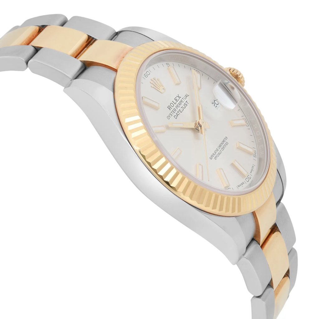 View Of Opposite Crown Facing Side Of Rolex 126333 Stainless Steel Watch Pre Owned Condition