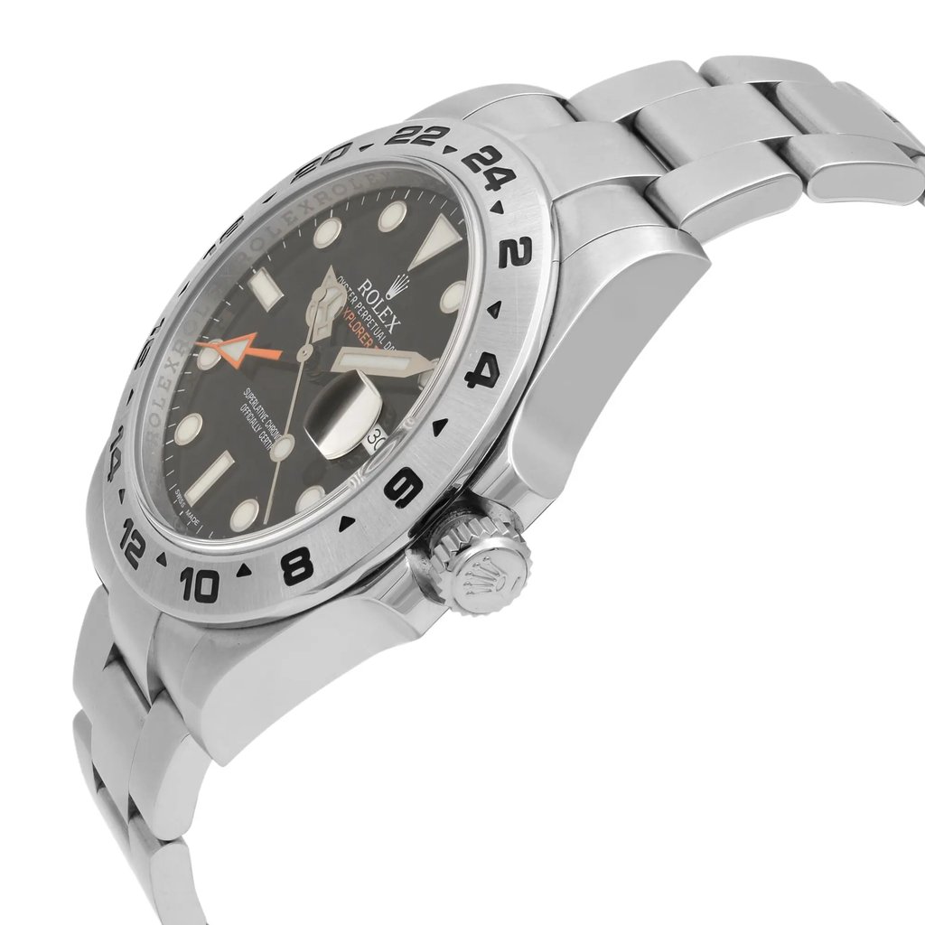 View Of Crown Facing Side Of Rolex 216570 Stainless Steel Watch Pre Owned Condition