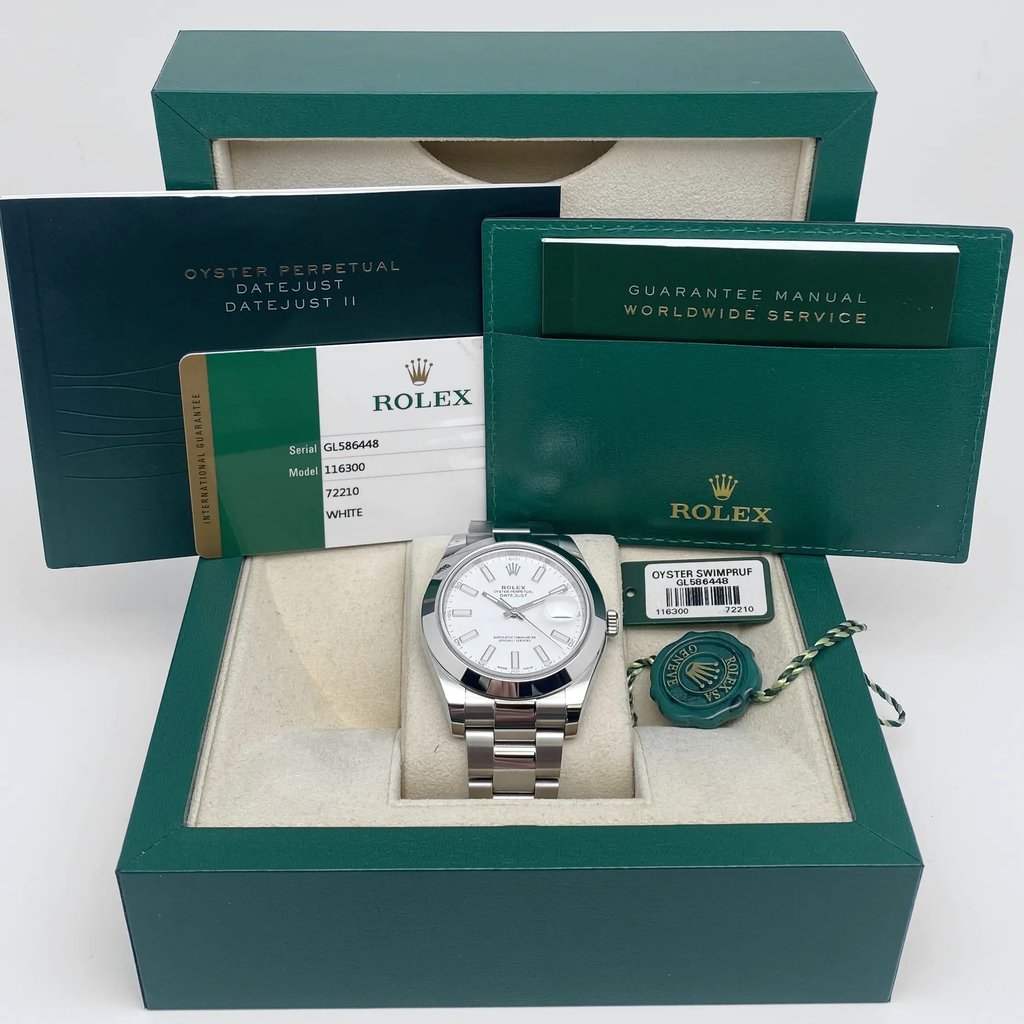 Full View Box, Documents and Rolex 116300 With Watch In The Image 