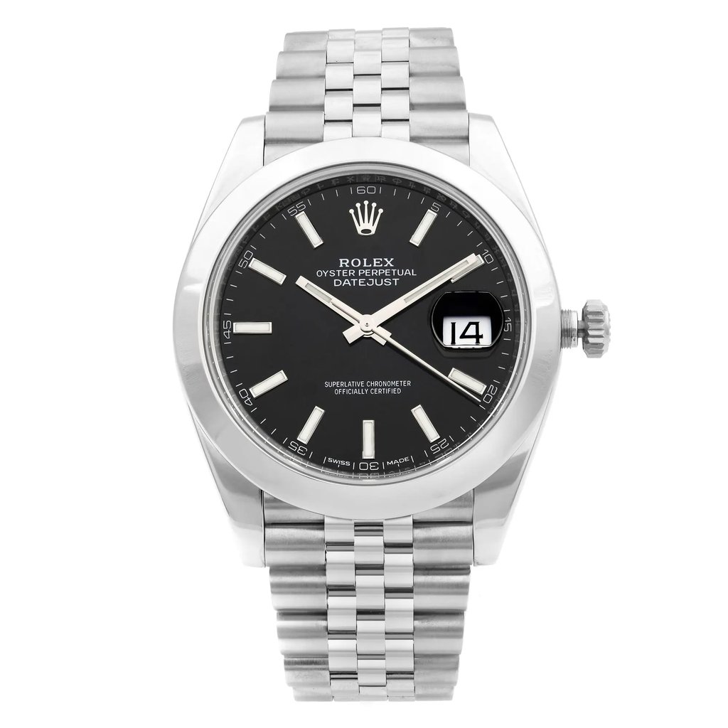 Front Full View Of Rolex 126300-0012 Stainless Steel Watch Unworn Condition Excellent