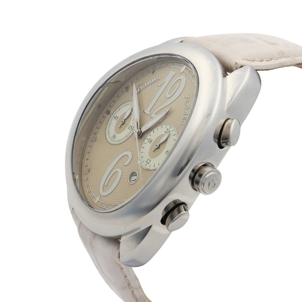 View Of Crown Facing Side Of Altanus 7825-WIBG Stainless Steel Watch New With Defects Condition