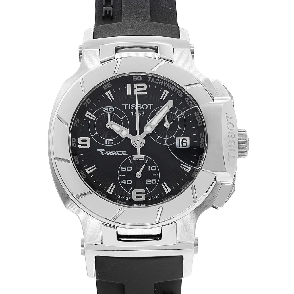 Front Full View Of Tissot T048.217.17.057.00 Stainless Steel Watch New With Defects Condition Excellent