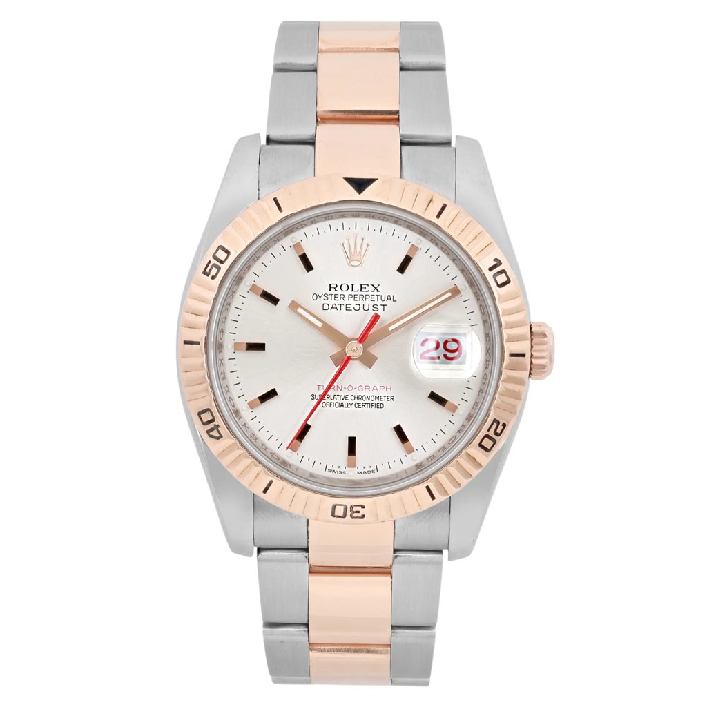 Front Full View Of Rolex 116261 Stainless Steel Watch Pre Owned Condition {Product Condition}