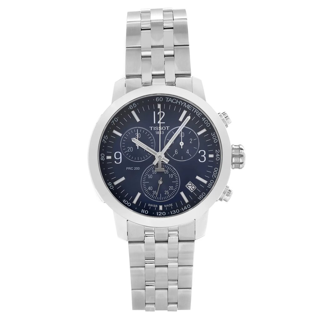 Front Full View Of Tissot T114.417.11.047.00 Stainless Steel Watch Pre Owned Condition Excellent