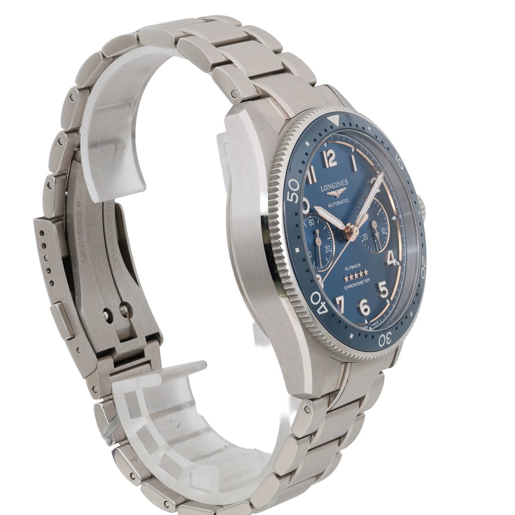 View Of Opposite Crown Facing Side Of Longines L3.821.4.93.6 Stainless Steel Watch Unworn Condition