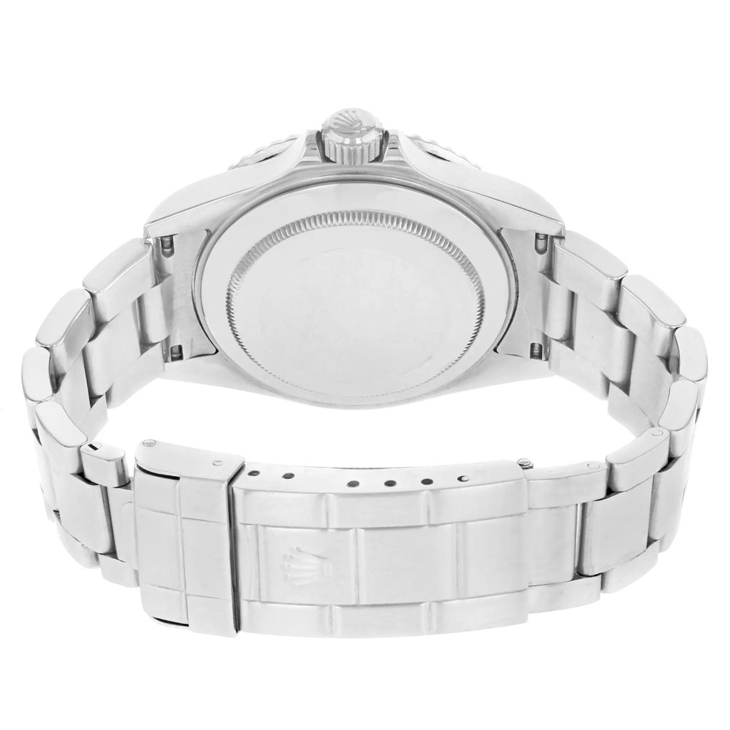Back View Of {Caseback} Back Case And Closed Stainless Steel Band Of Rolex 16610 Watch Pre Owned Condition