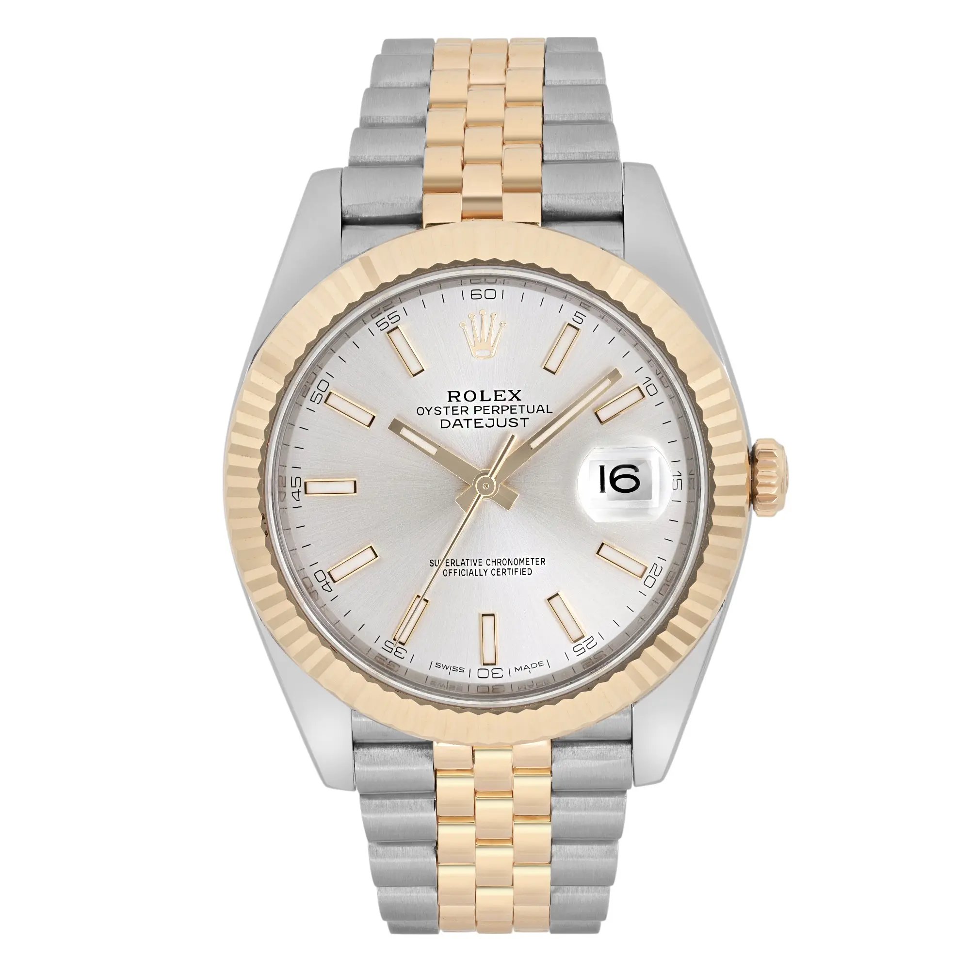 Front Full View Of Rolex 126333 Stainless Steel Watch Pre Owned Condition Excellent