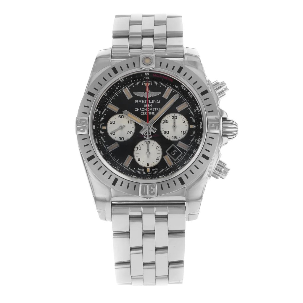 Front Full View Of Breitling AB01154G/BD13-375A Stainless Steel Watch Display Model Condition {Product Condition}