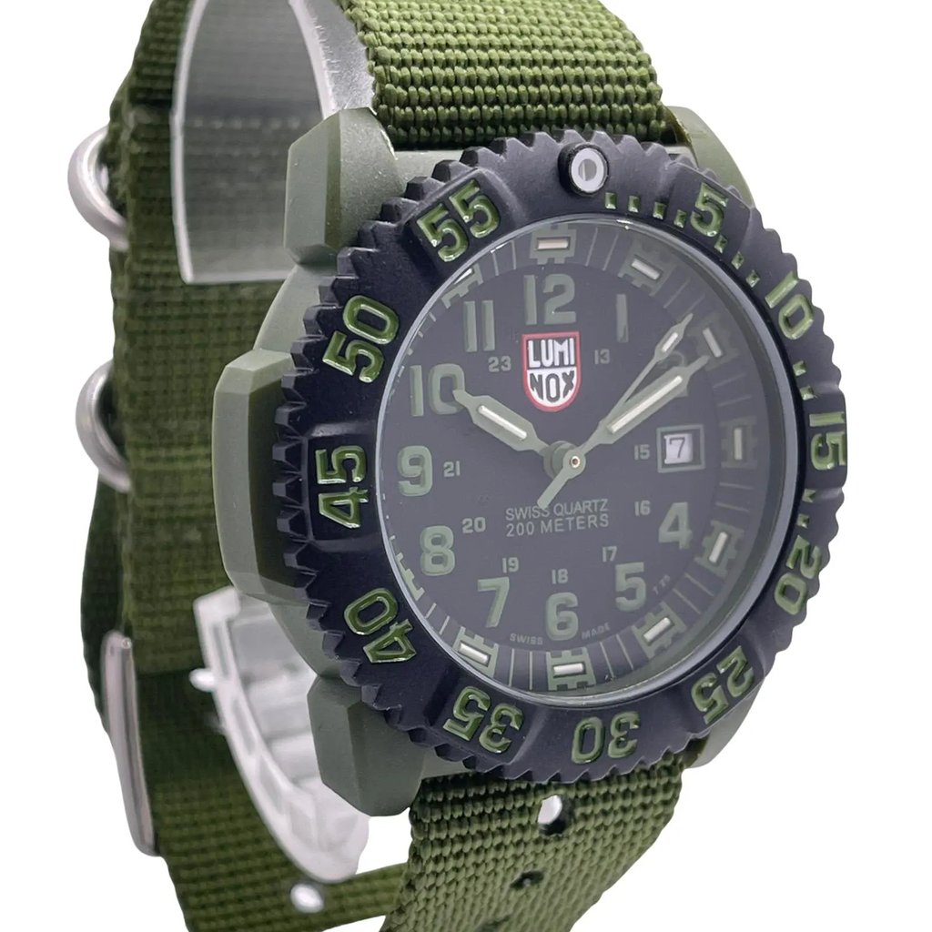 View Of Opposite Crown Facing Side Of Luminox XS.3042 Carbon Watch Pre Owned Condition