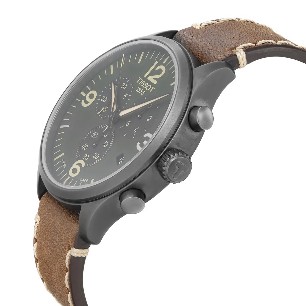 View Of Crown Facing Side Of Tissot T1166173609700 Stainless Steel Watch Pre Owned Condition