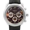 Up Close Front Facing Picture Of Hermes AR4.910 Stainless Steel Watch Pre Owned Condition