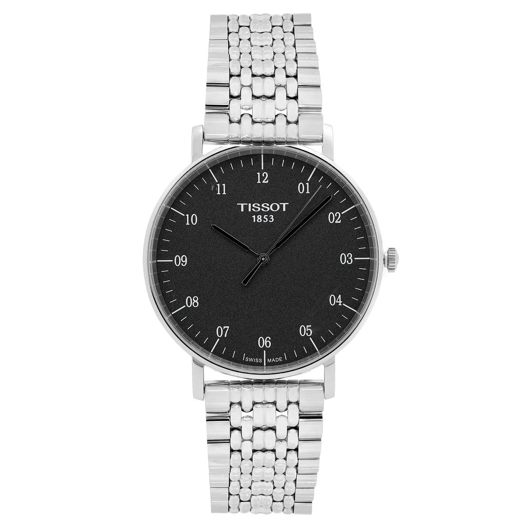 Front Full View Of Tissot T109.610.11.077.00 Stainless Steel Watch New Condition Excellent
