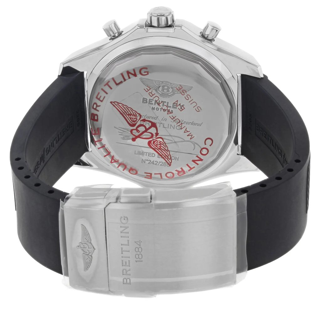 Back View Of {Caseback} Back Case And Closed Silicon/Rubber Band Of Breitling AB022022/BC84-220S Watch Display Model Condition