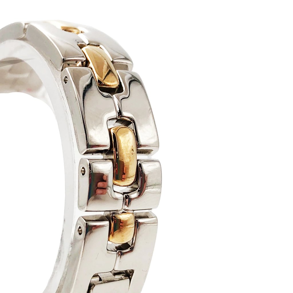 Back View Of Snap Back Case And Open Stainless Steel Band Of ESQ 07100710 Watch Pre Owned Condition