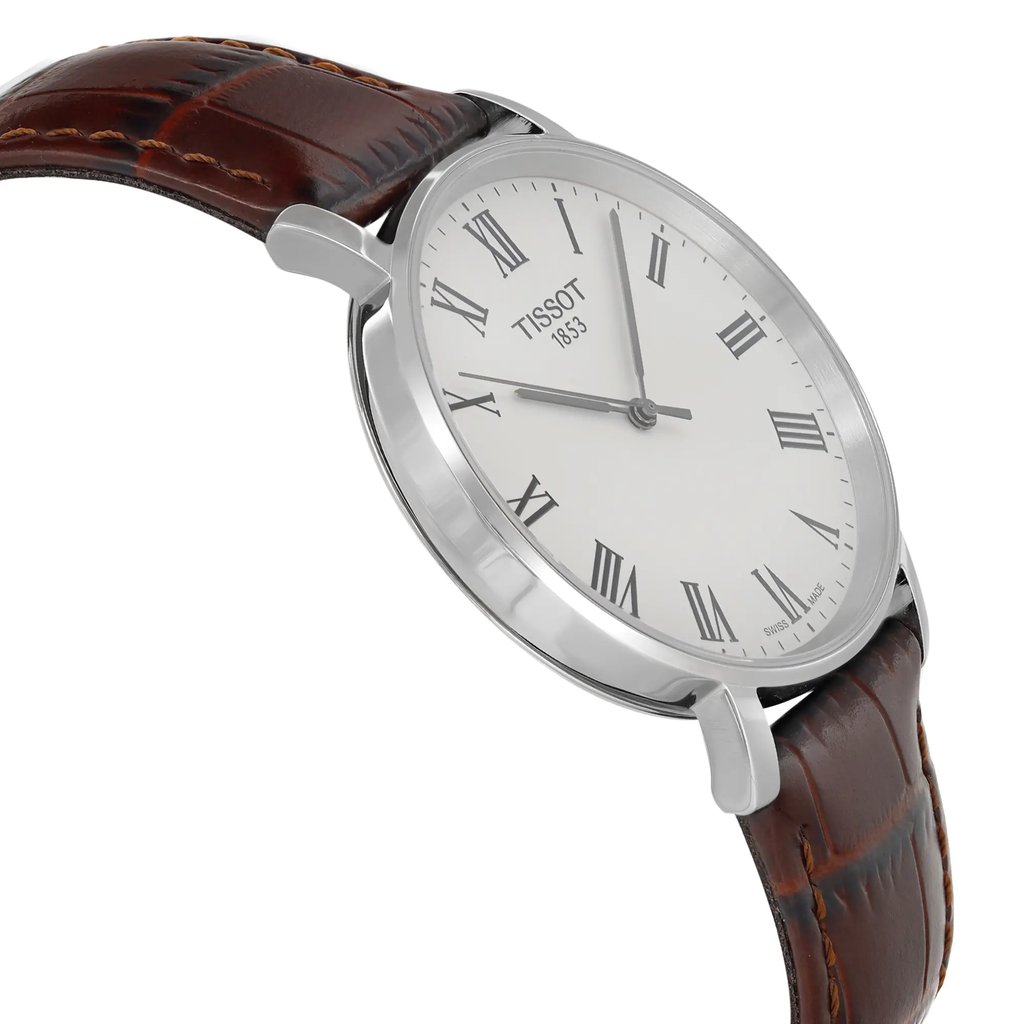 View Of Opposite Crown Facing Side Of Tissot T1094101603300 Stainless Steel Watch Display Model Condition