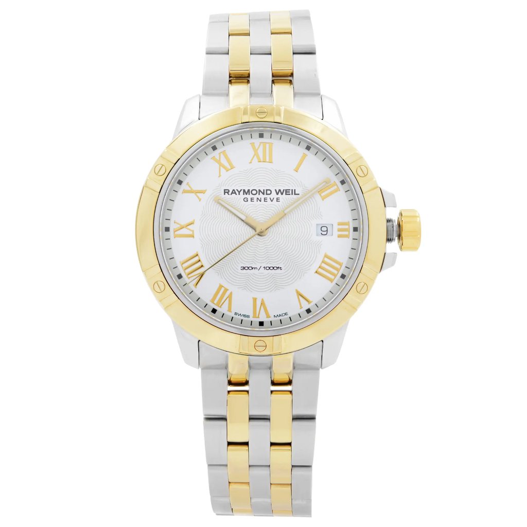 Front Full View Of RAYMOND WEIL 8160-STP-00308 Stainless Steel Watch Unworn Condition Excellent
