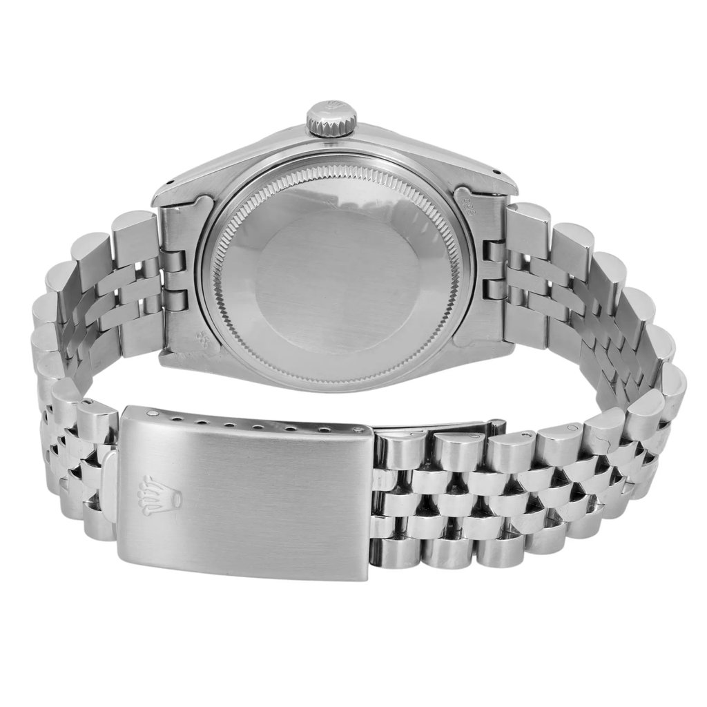 Back View Of Screwback Back Case And Closed Stainless Steel Band Of Rolex 16030 Watch Pre Owned Condition