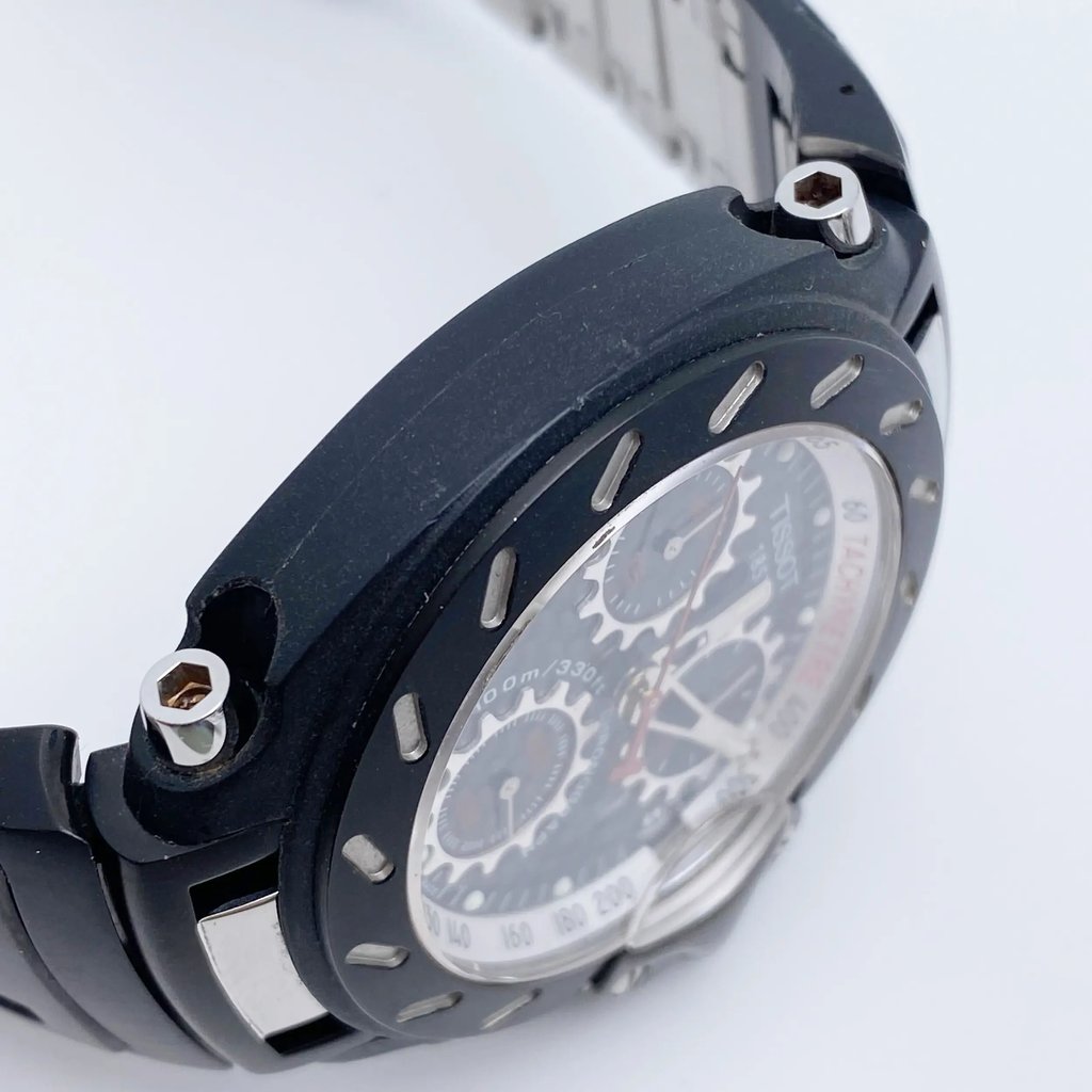 View Of Opposite Crown Facing Side Of Tissot T011.417.22.201.00 Stainless Steel Watch Pre Owned Condition