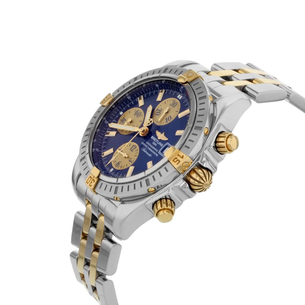 View Of Crown Facing Side Of Breitling B13356 Stainless Steel Watch Pre Owned Condition