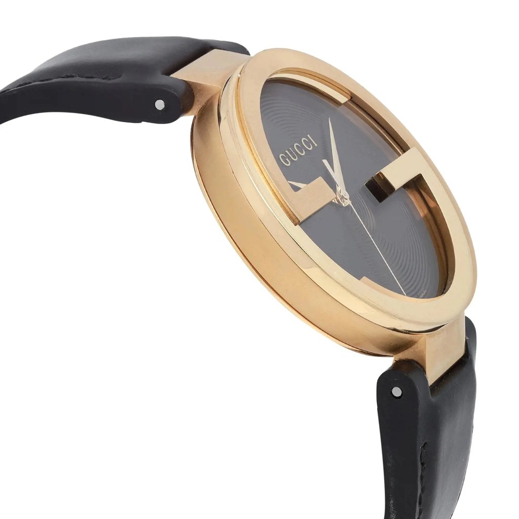 View Of Opposite Crown Facing Side Of Gucci YA133212 Stainless Steel Watch New With Defects Condition