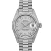 Up Close Front Facing Picture Of Rolex 69179 White Gold Watch Pre Owned Condition