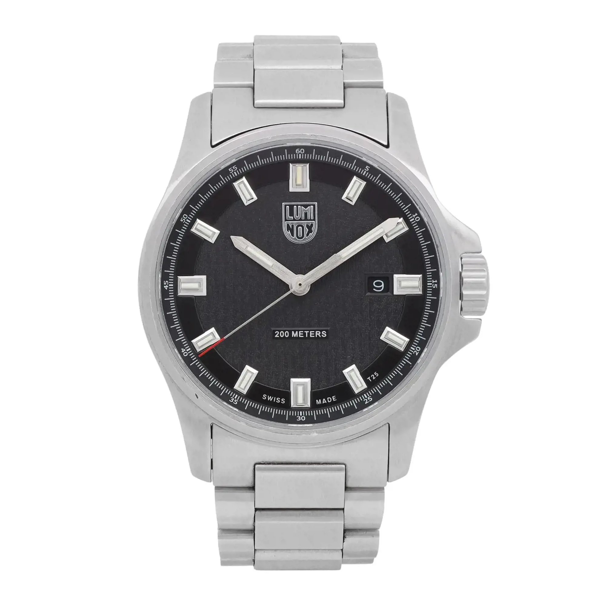 Front Full View Of Luminox XL.1832 Stainless Steel Watch Pre Owned Condition Good