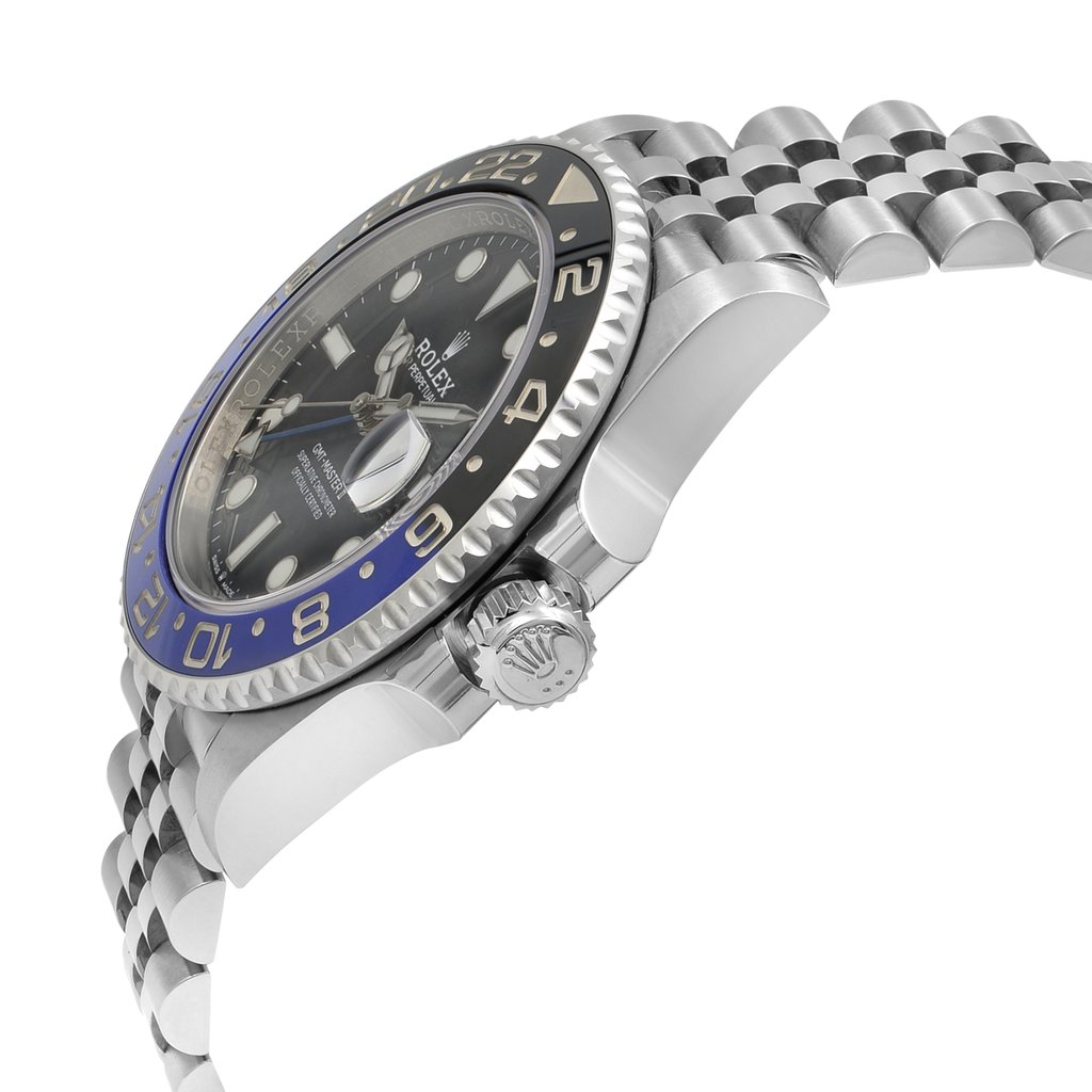 View Of Crown Facing Side Of Rolex 126710BLNR Stainless Steel Watch Unworn Condition