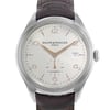 Up Close Front Facing Picture Of Baume & Mercier MOA10054 Stainless Steel Watch Pre Owned Condition
